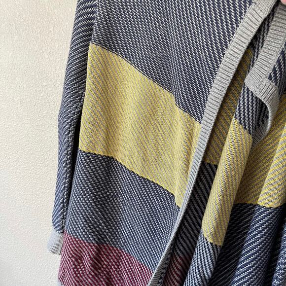 cAbi Color Block Open Front Knit Multicolor Womens Cotton Cardigan Sweater S - Picture 3 of 10
